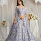 Graceful Net Semi-Stitched Lehenga Choli With Sequin Detailing