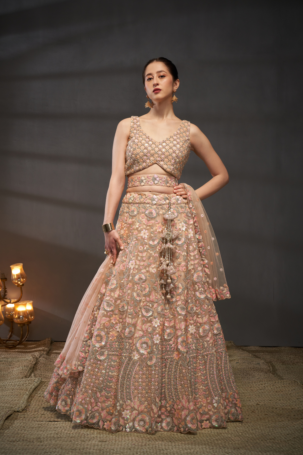 Heavy Zarkan Embroidery Semi-Stitched Lehenga Choli with Dupatta