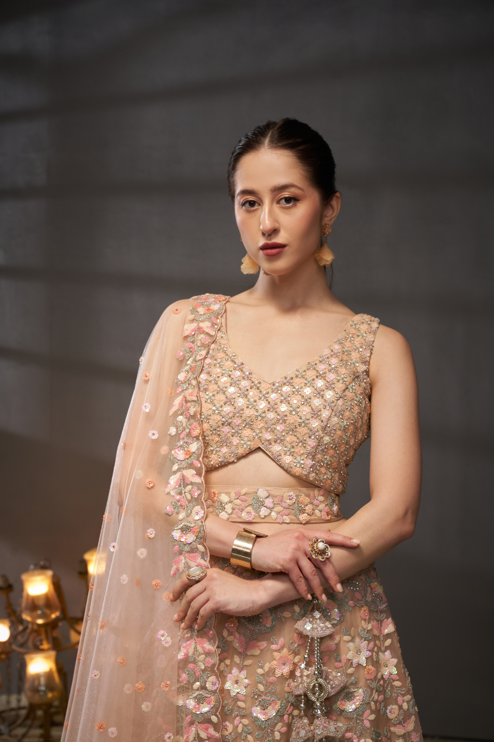 Heavy Zarkan Embroidery Semi-Stitched Lehenga Choli with Dupatta