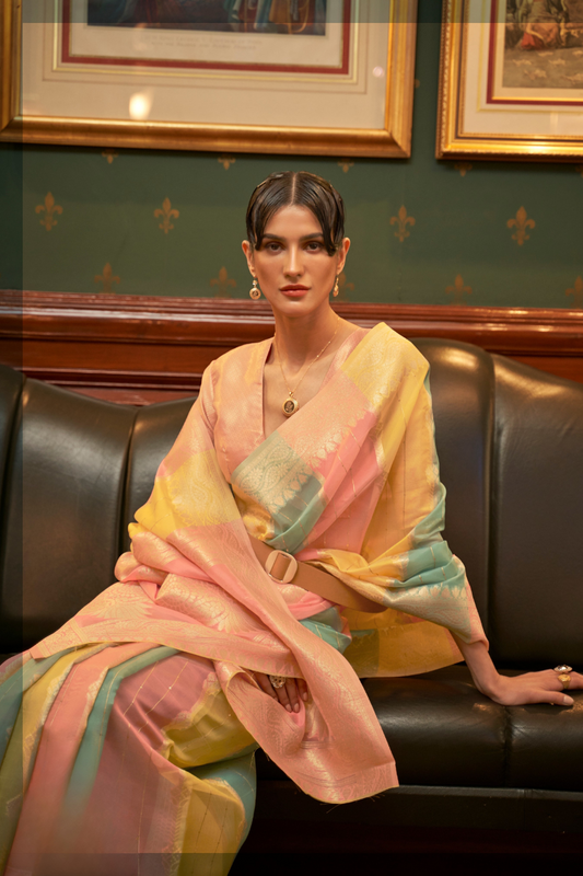 Elegant Organza Woven Saree with Subtle Traditional Charm