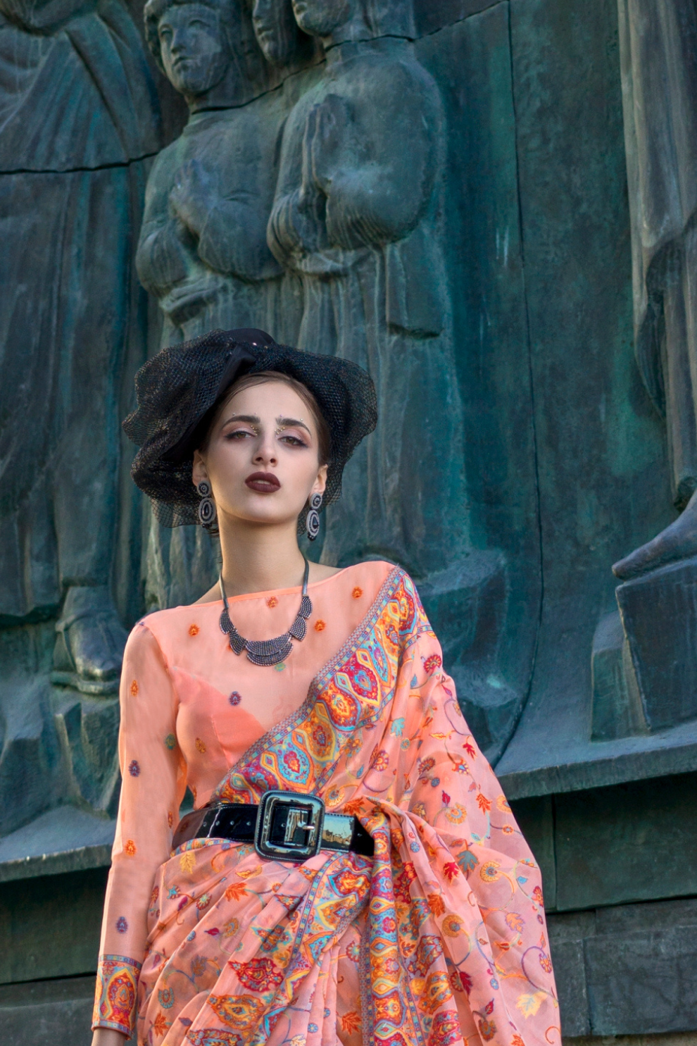 Kashneer Silk Organza Saree with Fine Handloom Weaving