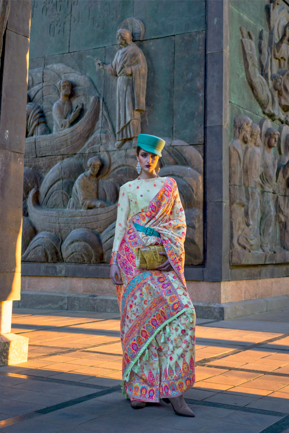 Kashneer Silk Organza Saree with Fine Handloom Weaving