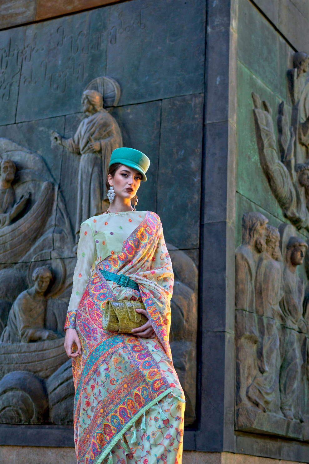 Kashneer Silk Organza Saree with Fine Handloom Weaving