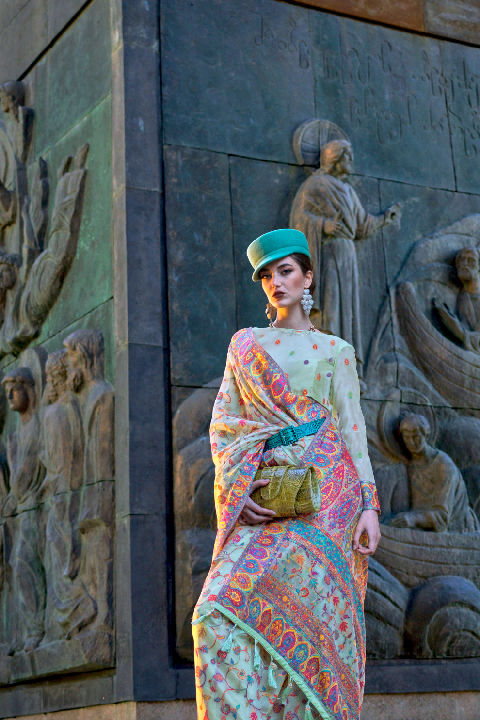 Kashneer Silk Organza Saree with Fine Handloom Weaving