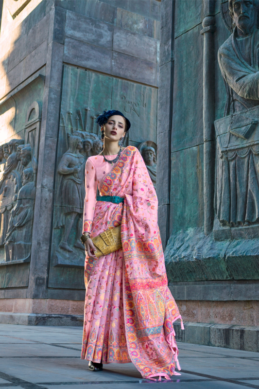 Kashneer Silk Organza Saree with Fine Handloom Weaving