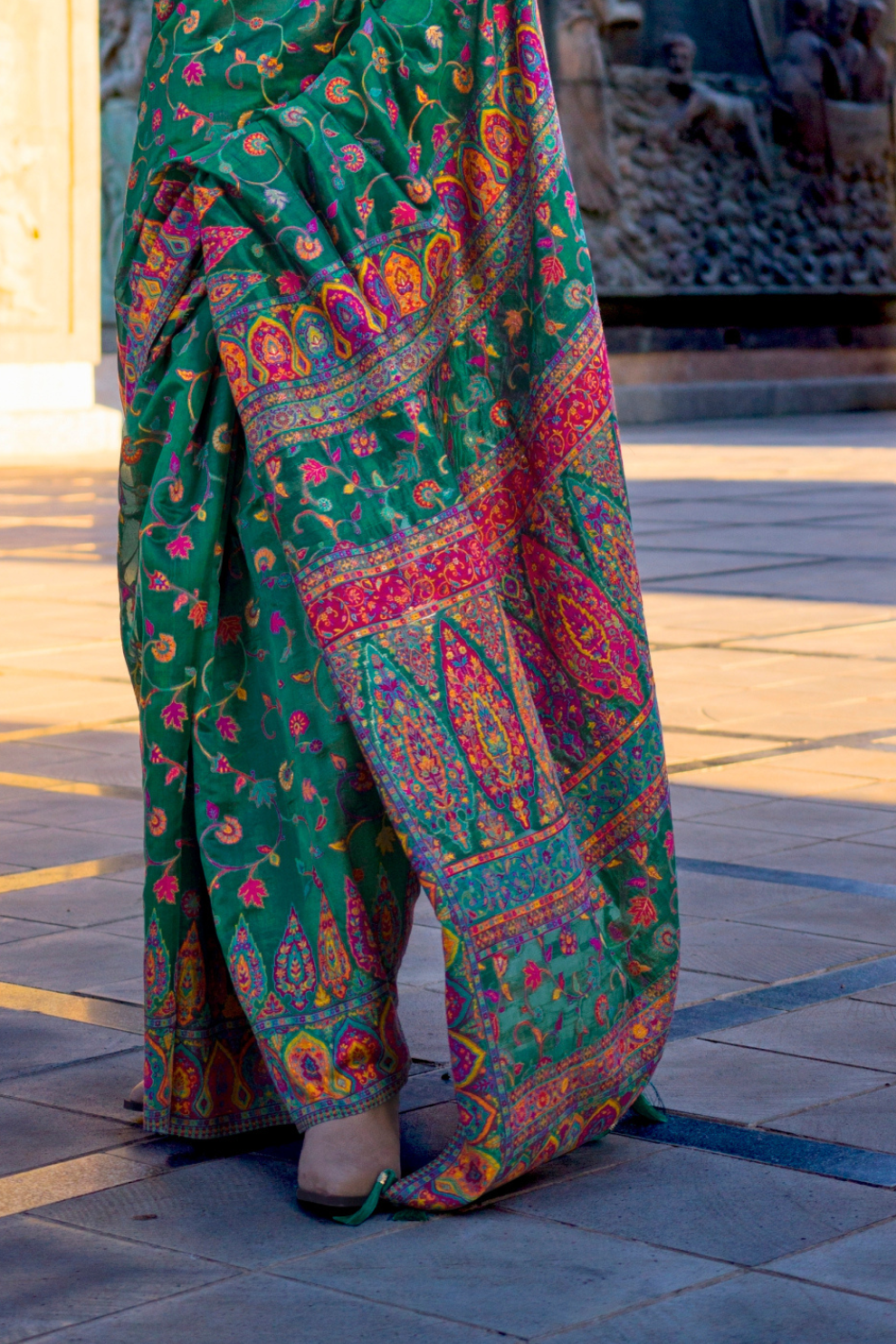 Kashneer Silk Organza Saree with Fine Handloom Weaving