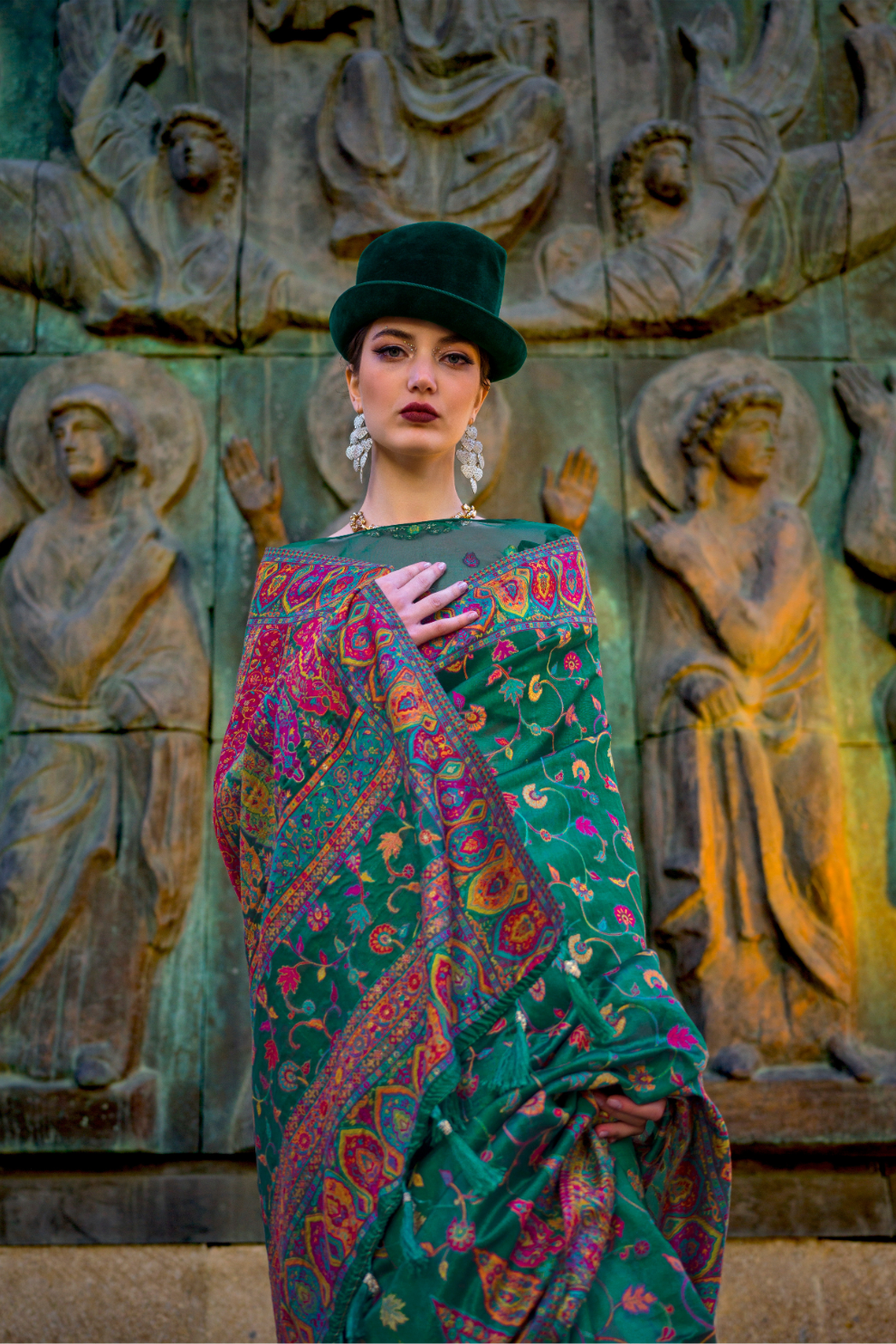 Kashneer Silk Organza Saree with Fine Handloom Weaving