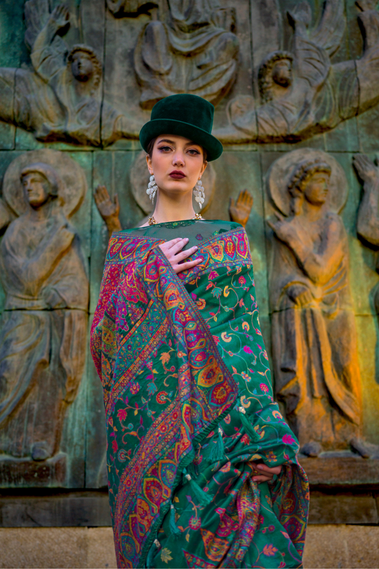 Kashneer Silk Organza Saree with Fine Handloom Weaving