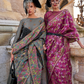 Organza Parsi Handloom Weaving Silk Saree with Delicate Heritage Detailing
