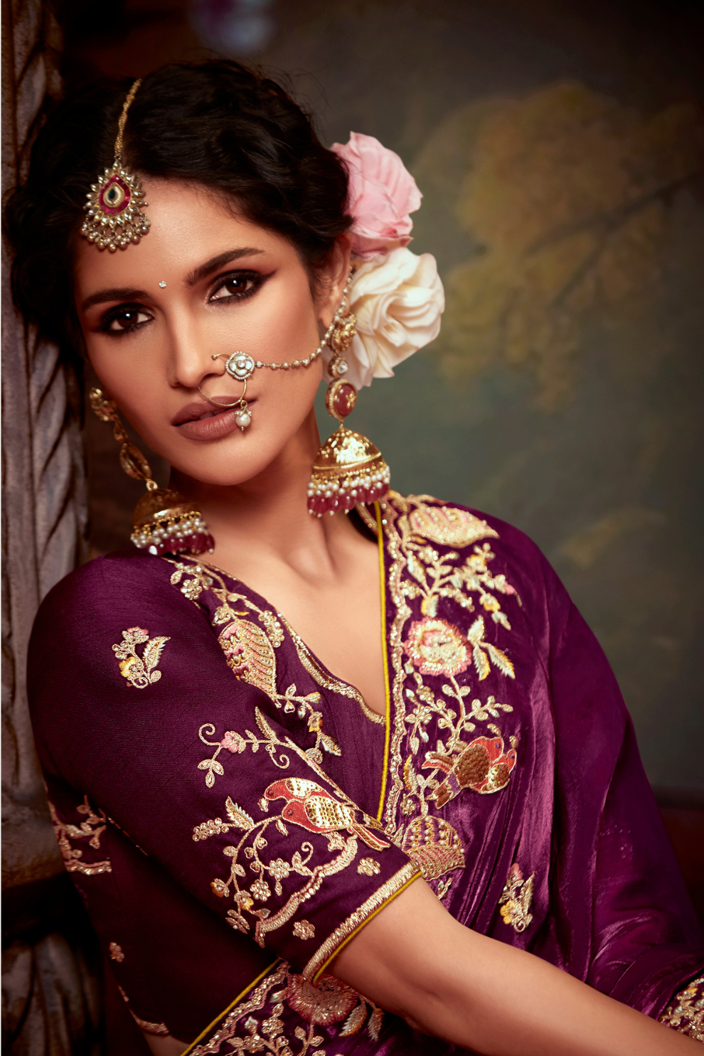 Heavy Embroidered Designer Silk Saree for Elegant Occasions