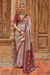 Banarasi Georgette Satin Saree with Artistic Print Detailing