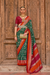 Banarasi Georgette Satin Saree with Artistic Print Detailing