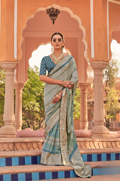 Traditional Saree Crafted in Polyester Viscose Silk Fabric