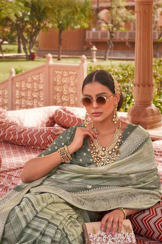 Traditional Saree Crafted in Polyester Viscose Silk Fabric