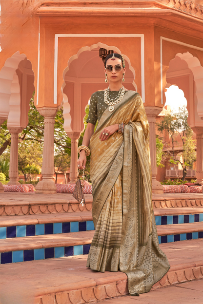 Traditional Saree Crafted in Polyester Viscose Silk Fabric