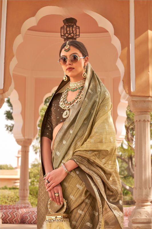 Traditional Saree Crafted in Polyester Viscose Silk Fabric