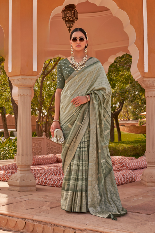 Traditional Saree Crafted in Polyester Viscose Silk Fabric