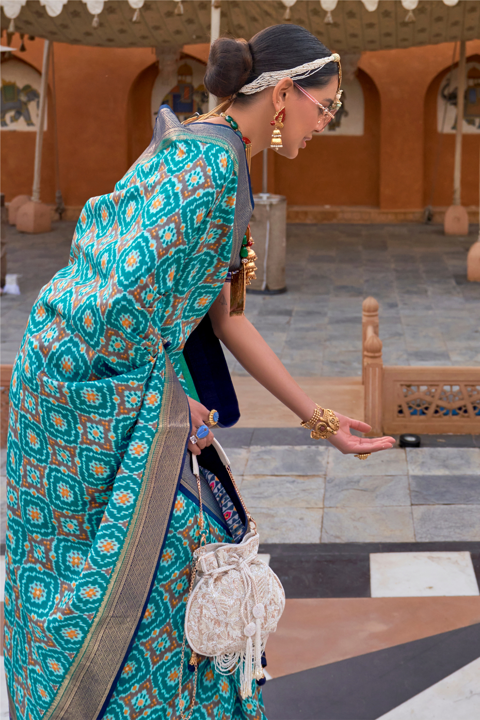 Elegant Designer Patola Silk Saree with Timeless Traditional Appeal