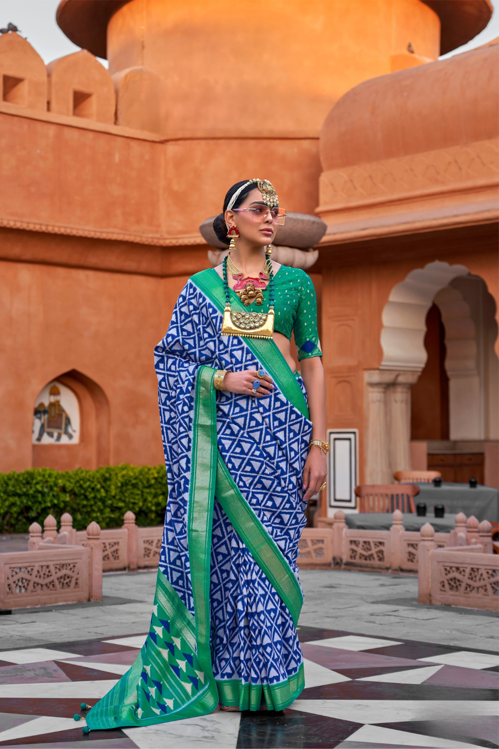 Elegant Designer Patola Silk Saree with Timeless Traditional Appeal