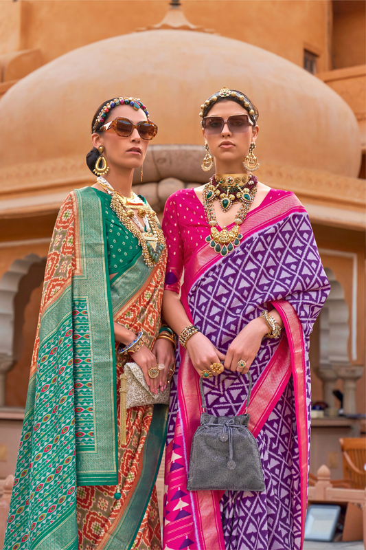 Elegant Designer Patola Silk Saree with Timeless Traditional Appeal