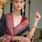 Traditional Patola Design Silk Saree with Rich Prints
