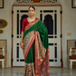 Traditional Patola Design Silk Saree with Rich Prints