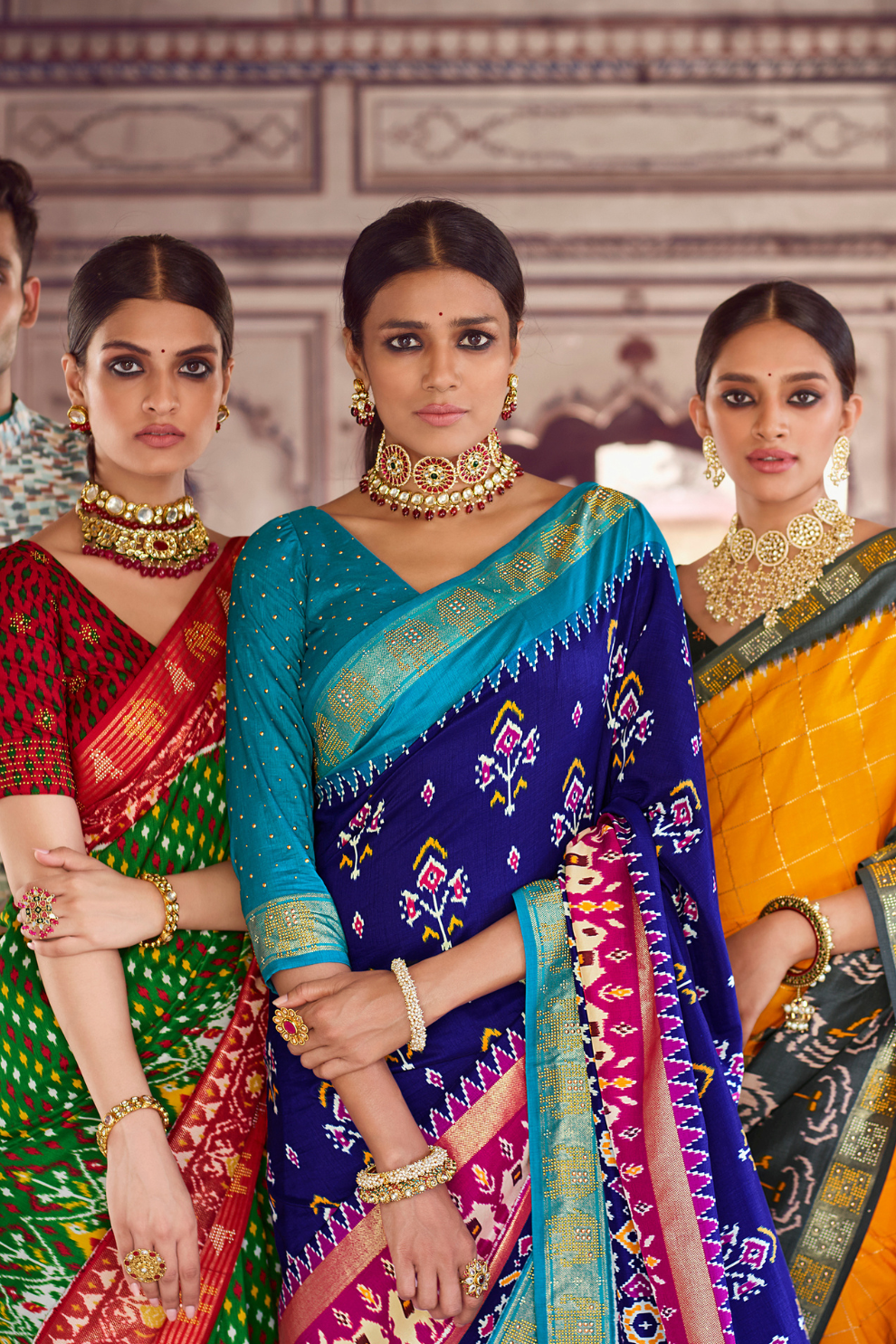 Dola Silk Saree with Ethnic Traditional  Patola Print Design