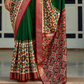 Traditional Patola Design Silk Saree with Rich Prints