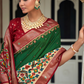 Traditional Patola Design Silk Saree with Rich Prints