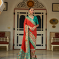 Traditional Patola Design Silk Saree with Rich Prints