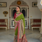 Traditional Patola Design Silk Saree with Rich Prints