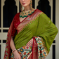 Traditional Patola Design Silk Saree with Rich Prints