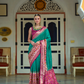 Traditional Patola Design Silk Saree with Rich Prints