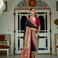 Traditional Patola Design Silk Saree with Rich Prints