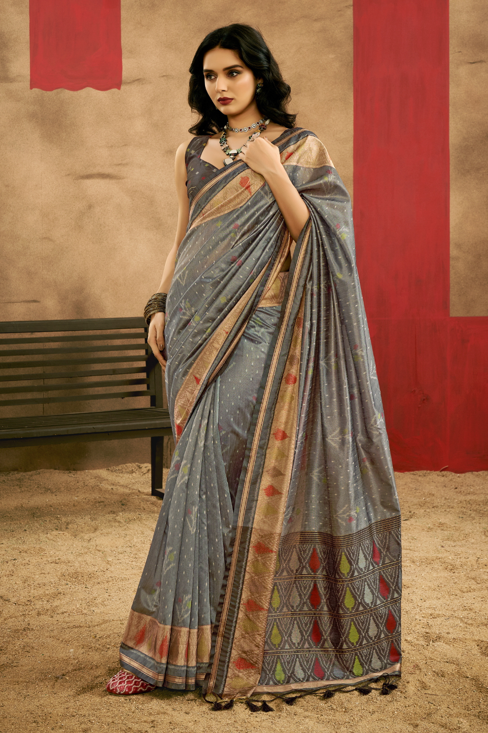 Regal Heritage Woven in Patola Handloom Silk Elegance