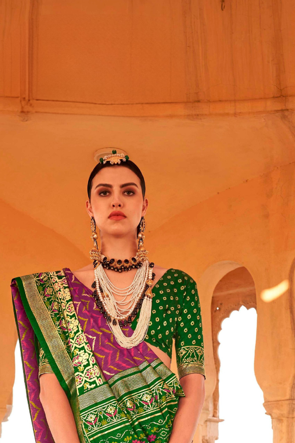 Elegant Patola Printed Art Silk Saree with Intricate Design