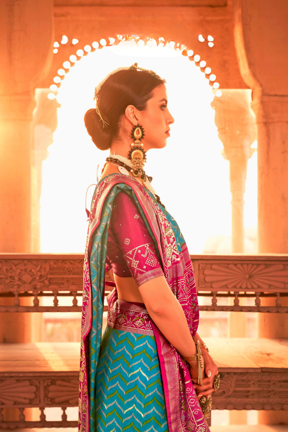 Elegant Patola Printed Art Silk Saree with Intricate Design