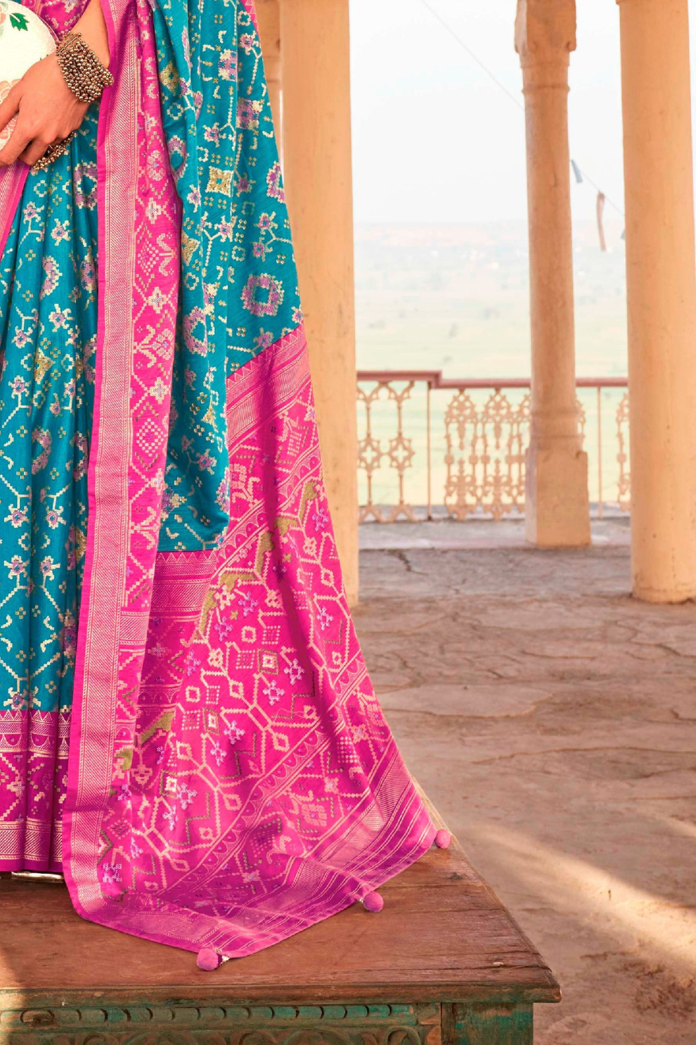 Elegant Patola Printed Art Silk Saree with Intricate Design