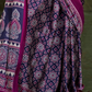 Printed Ajrakh Satin Crepe Saree with Ethnic Artistic Patterns