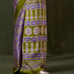 Printed Ajrakh Satin Crepe Saree with Ethnic Artistic Patterns