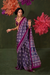 Printed Ajrakh Satin Crepe Saree with Ethnic Artistic Patterns