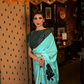 Printed Japan Satin Creep Saree with Elegant Flowing Drape