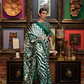 Printed Japan Satin Creep Saree with Elegant Flowing Drape