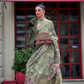Poly Brasso Saree with Fine Handloom Weaving Detail