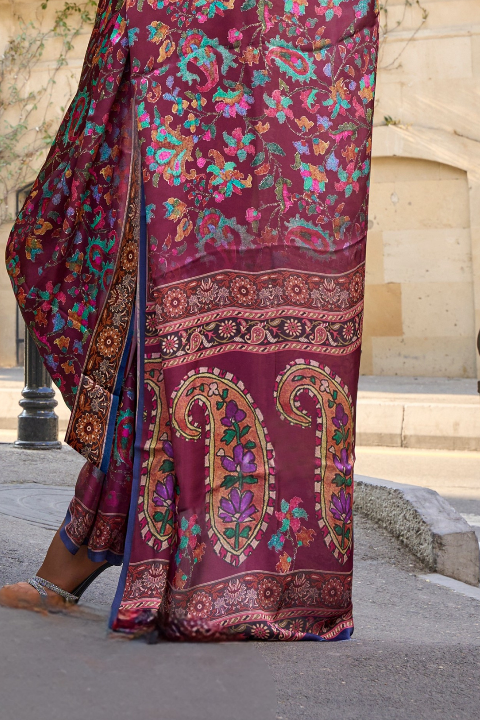 Casual Wear Satin Georgette Saree with Beautiful Digital Print