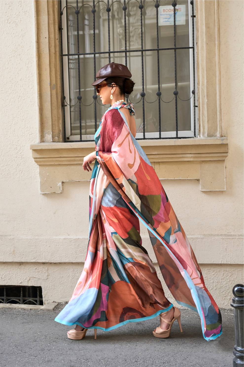 Casual Wear Satin Georgette Saree with Beautiful Digital Print