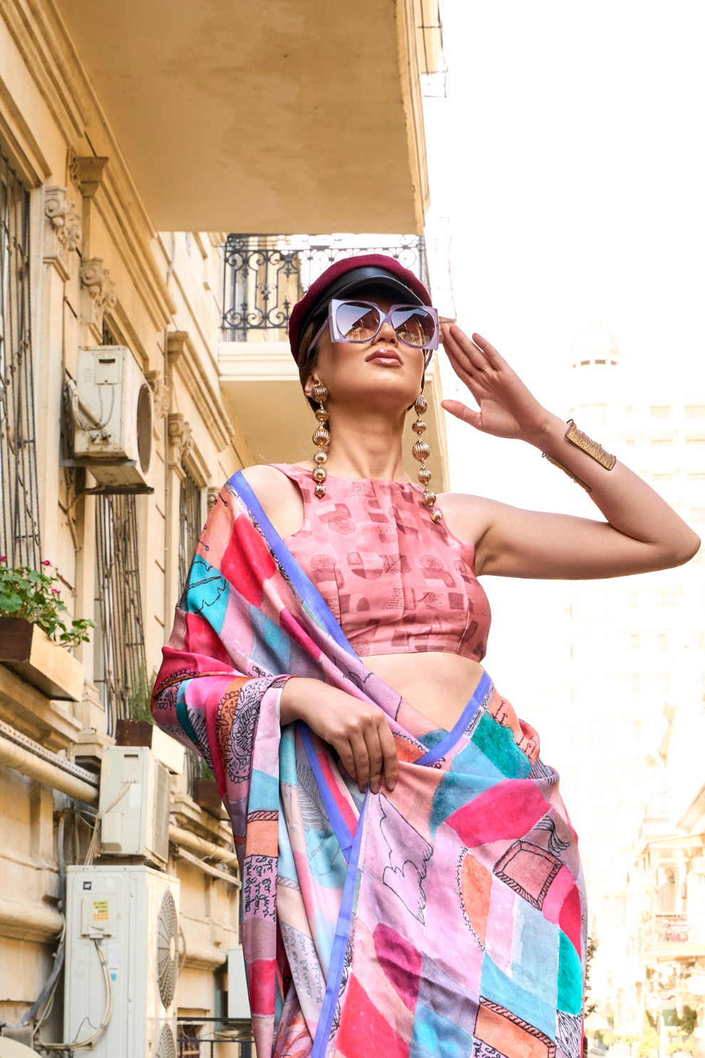 Casual Wear Satin Georgette Saree with Beautiful Digital Print