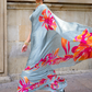 Printed Satin Creep Saree with Smooth Modern Style Finish