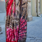 Printed Satin Crepe Saree with Soft Silky Fall and Shine