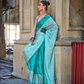 Printed Satin Crepe Saree with Soft Silky Fall and Shine